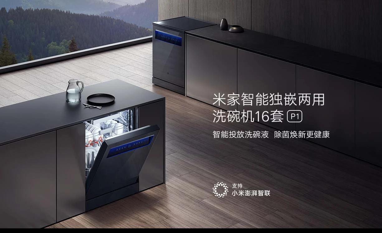 米家智能独嵌两用洗碗机16套P1 灰色 实物图 2